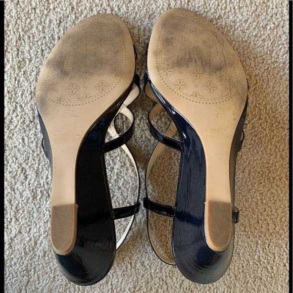 Navy Isola wedge sandals, excellent condition. - Picture 4 of 5